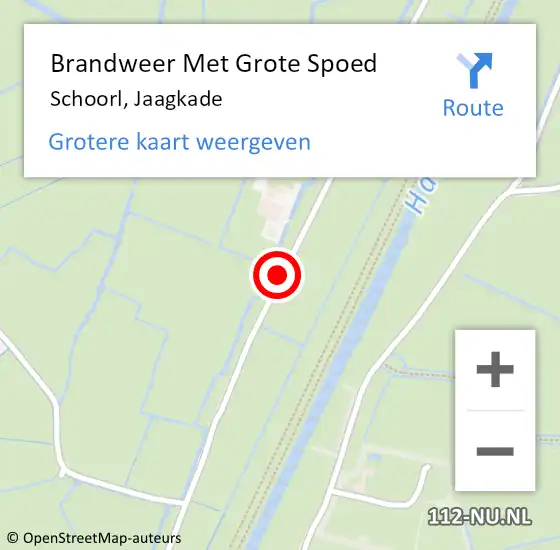 Locatie op kaart van de 112 melding: Brandweer Met Grote Spoed Naar Schoorl, Jaagkade op 3 oktober 2017 16:05