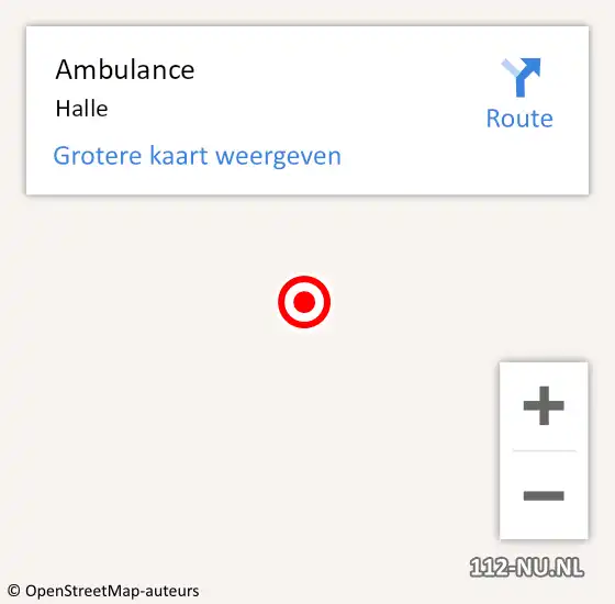Locatie op kaart van de 112 melding: Ambulance Hallum op 3 oktober 2017 17:46