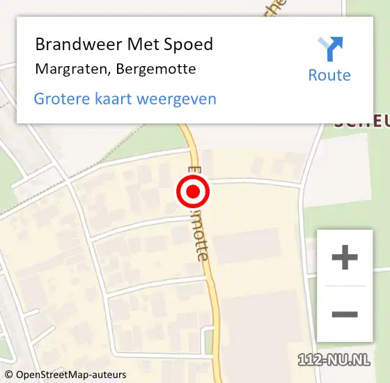 Locatie op kaart van de 112 melding: Brandweer Met Spoed Naar Margraten, Bergemotte op 3 oktober 2017 20:29