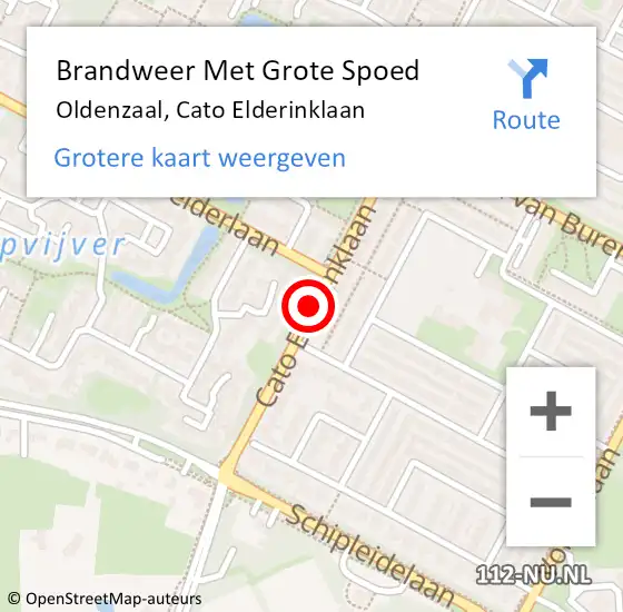 Locatie op kaart van de 112 melding: Brandweer Met Grote Spoed Naar Oldenzaal, Cato Elderinklaan op 4 oktober 2017 03:35