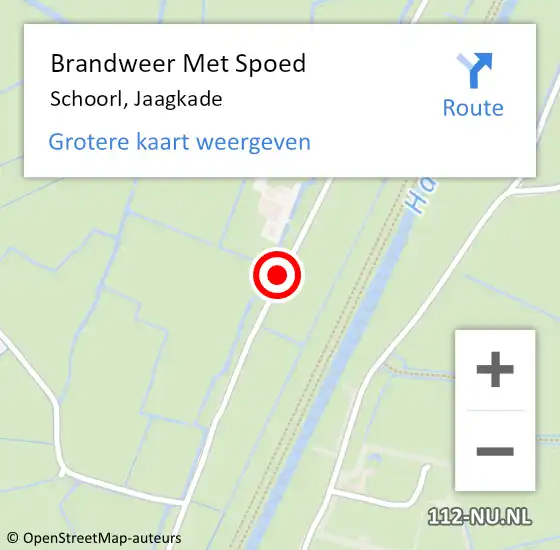 Locatie op kaart van de 112 melding: Brandweer Met Spoed Naar Schoorl, Jaagkade op 4 oktober 2017 08:23