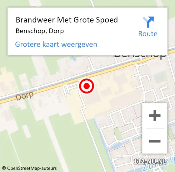 Locatie op kaart van de 112 melding: Brandweer Met Grote Spoed Naar Benschop, Dorp op 4 oktober 2017 10:41