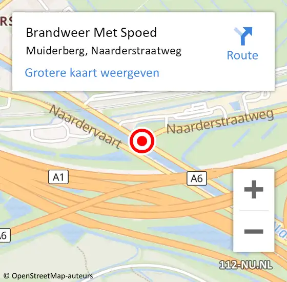 Locatie op kaart van de 112 melding: Brandweer Met Spoed Naar Muiderberg, Naarderstraatweg op 4 oktober 2017 17:33