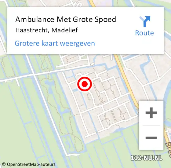 Locatie op kaart van de 112 melding: Ambulance Met Grote Spoed Naar Haastrecht, Madelief op 4 oktober 2017 22:39