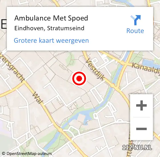 Locatie op kaart van de 112 melding: Ambulance Met Spoed Naar Eindhoven, Stratumseind op 5 oktober 2017 02:28