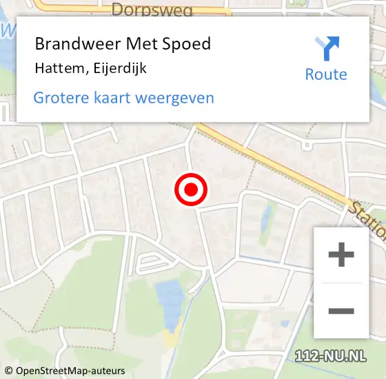 Locatie op kaart van de 112 melding: Brandweer Met Spoed Naar Hattem, Eijerdijk op 5 oktober 2017 11:41