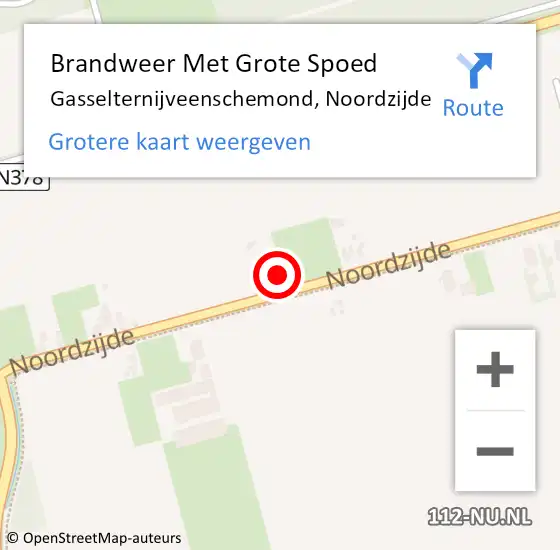 Locatie op kaart van de 112 melding: Brandweer Met Grote Spoed Naar Gasselternijveenschemond, Noordzijde op 5 oktober 2017 12:43