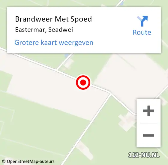 Locatie op kaart van de 112 melding: Brandweer Met Spoed Naar Eastermar, Seadwei op 5 oktober 2017 13:13