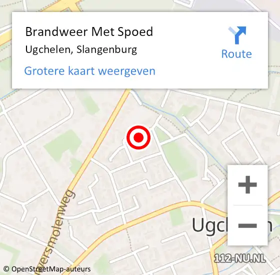 Locatie op kaart van de 112 melding: Brandweer Met Spoed Naar Ugchelen, Slangenburg op 5 oktober 2017 15:11