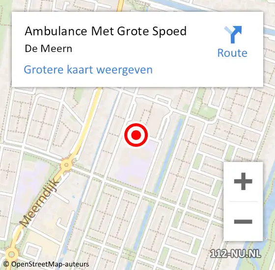 Locatie op kaart van de 112 melding: Ambulance Met Grote Spoed Naar De Meern op 5 oktober 2017 15:32