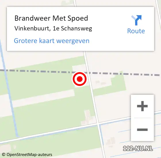 Locatie op kaart van de 112 melding: Brandweer Met Spoed Naar Vinkenbuurt, 1e Schansweg op 5 oktober 2017 17:02