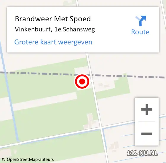 Locatie op kaart van de 112 melding: Brandweer Met Spoed Naar Vinkenbuurt, 1e Schansweg op 5 oktober 2017 17:27