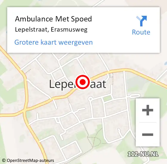 Locatie op kaart van de 112 melding: Ambulance Met Spoed Naar Lepelstraat, Erasmusweg op 5 oktober 2017 22:36