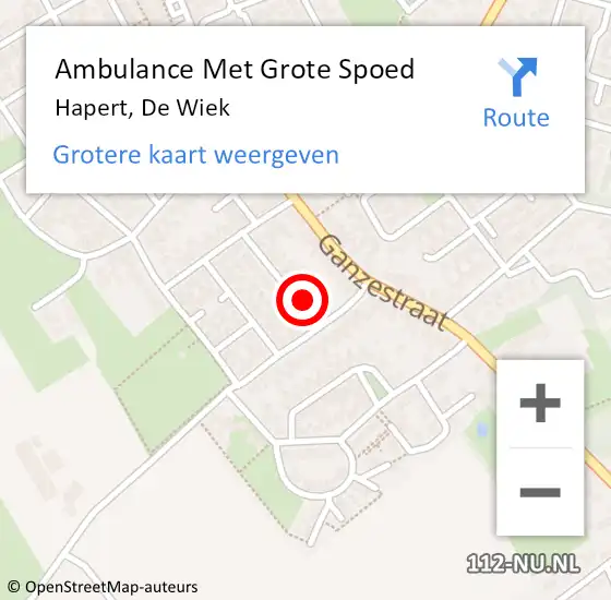 Locatie op kaart van de 112 melding: Ambulance Met Grote Spoed Naar Hapert, De Wiek op 6 oktober 2017 08:52