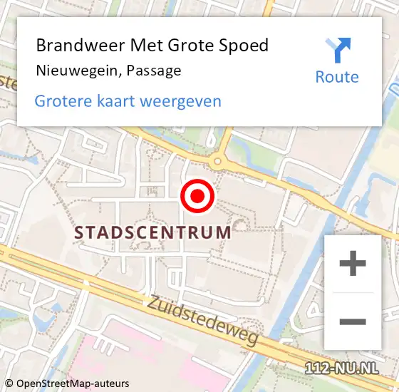 Locatie op kaart van de 112 melding: Brandweer Met Grote Spoed Naar Nieuwegein, Passage op 6 oktober 2017 09:51