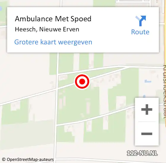 Locatie op kaart van de 112 melding: Ambulance Met Spoed Naar Heesch, Nieuwe Erven op 6 oktober 2017 13:59