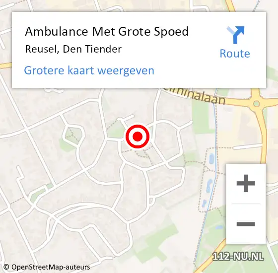 Locatie op kaart van de 112 melding: Ambulance Met Grote Spoed Naar Reusel, Den Tiender op 6 oktober 2017 18:00