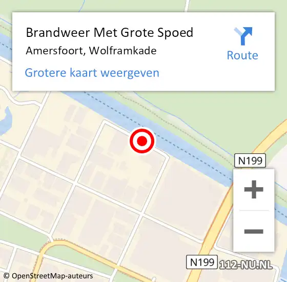 Locatie op kaart van de 112 melding: Brandweer Met Grote Spoed Naar Amersfoort, Wolframkade op 6 oktober 2017 20:19