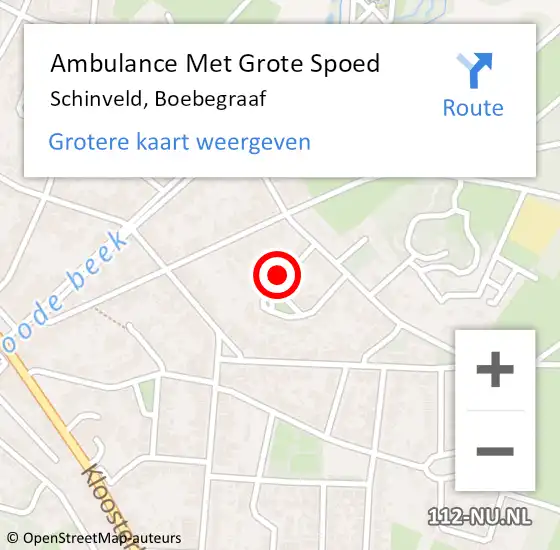 Locatie op kaart van de 112 melding: Ambulance Met Grote Spoed Naar Schinveld, Boebegraaf op 3 februari 2014 13:58