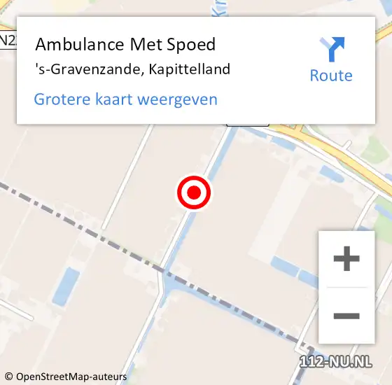 Locatie op kaart van de 112 melding: Ambulance Met Spoed Naar 's-Gravenzande, Kapittelland op 7 oktober 2017 23:26