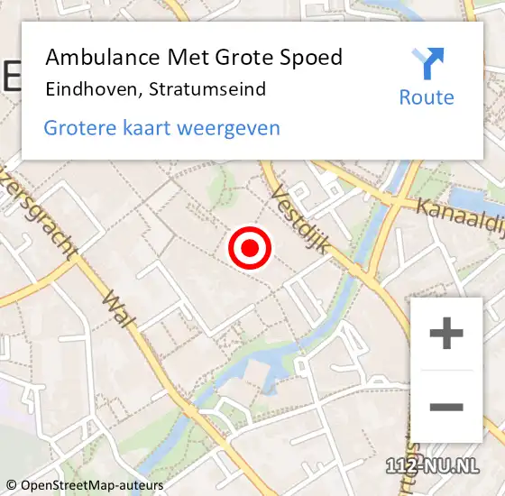 Locatie op kaart van de 112 melding: Ambulance Met Grote Spoed Naar Eindhoven, Stratumseind op 8 oktober 2017 02:33