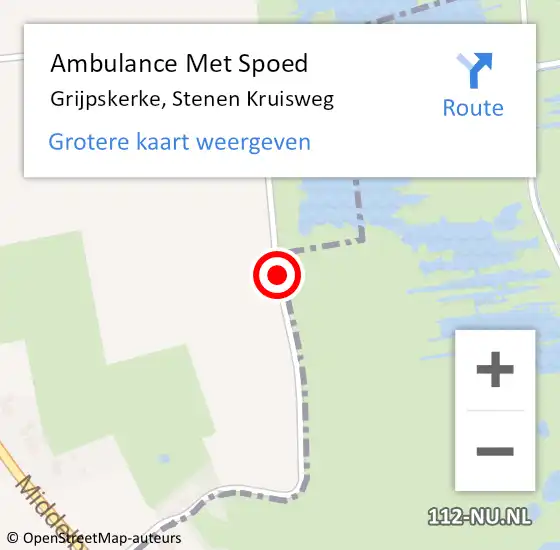 Locatie op kaart van de 112 melding: Ambulance Met Spoed Naar Grijpskerke, Stenen Kruisweg op 8 oktober 2017 11:53