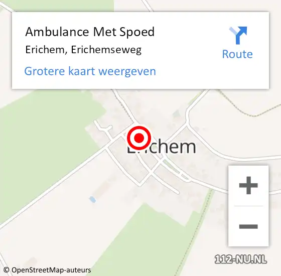 Locatie op kaart van de 112 melding: Ambulance Met Spoed Naar Erichem, Erichemseweg op 8 oktober 2017 14:47