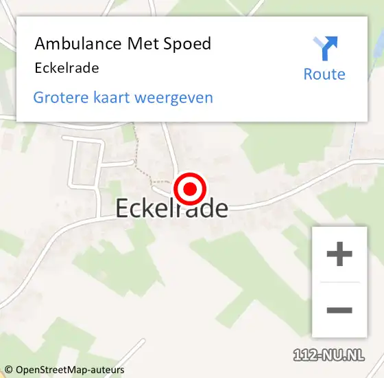 Locatie op kaart van de 112 melding: Ambulance Met Spoed Naar Eckelrade op 21 september 2013 10:36
