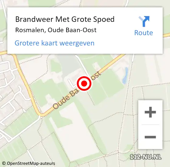 Locatie op kaart van de 112 melding: Brandweer Met Grote Spoed Naar Rosmalen, Oude Baan-Oost op 10 oktober 2017 17:23