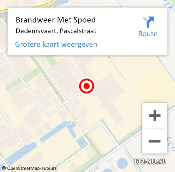 Locatie op kaart van de 112 melding: Brandweer Met Spoed Naar Dedemsvaart, Pascalstraat op 10 oktober 2017 20:56