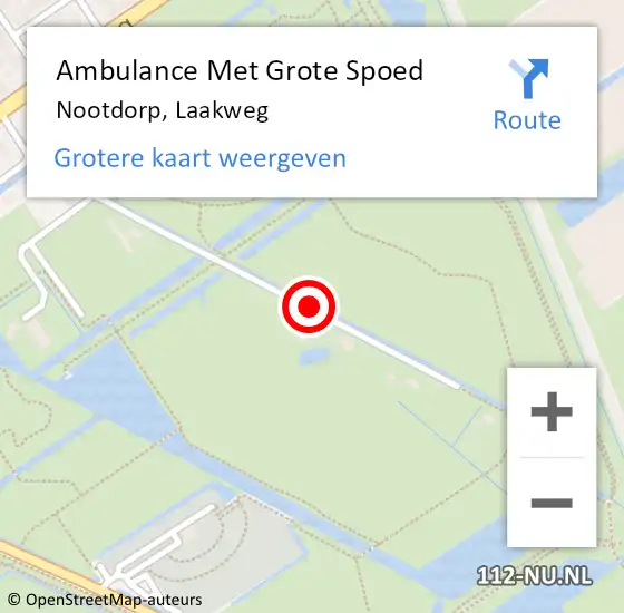 Locatie op kaart van de 112 melding: Ambulance Met Grote Spoed Naar Nootdorp, Laakweg op 11 oktober 2017 01:25