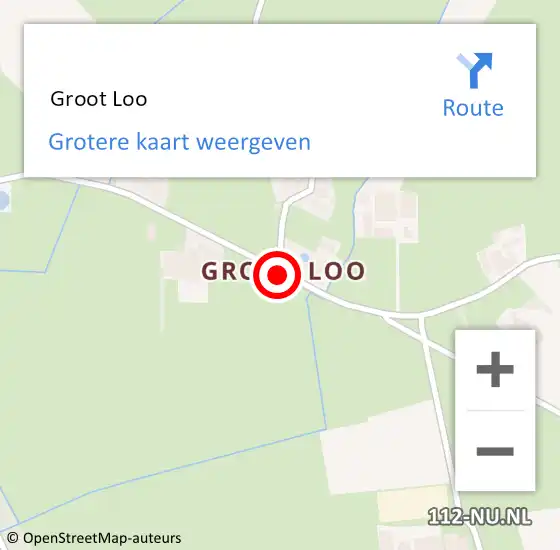 Locatie op kaart van de 112 melding:  Groot Loo op 11 oktober 2017 06:23