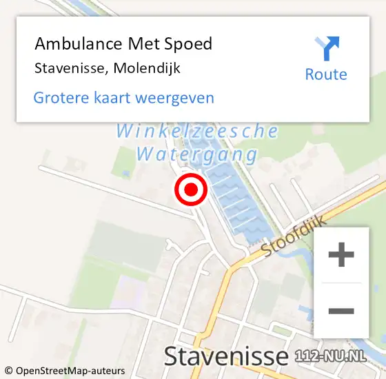 Locatie op kaart van de 112 melding: Ambulance Met Spoed Naar Stavenisse, Molendijk op 11 oktober 2017 14:50