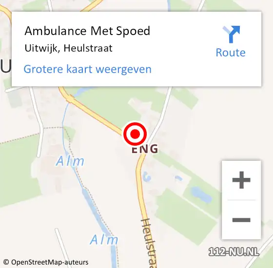 Locatie op kaart van de 112 melding: Ambulance Met Spoed Naar Uitwijk, Heulstraat op 11 oktober 2017 21:04