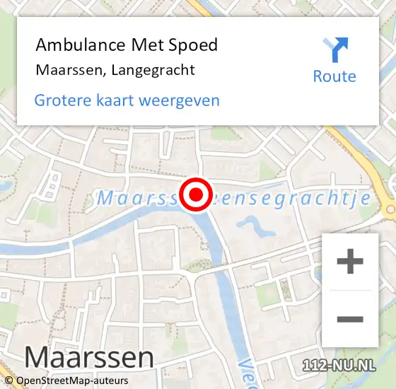 Locatie op kaart van de 112 melding: Ambulance Met Spoed Naar Maarssen, Langegracht op 12 oktober 2017 13:13