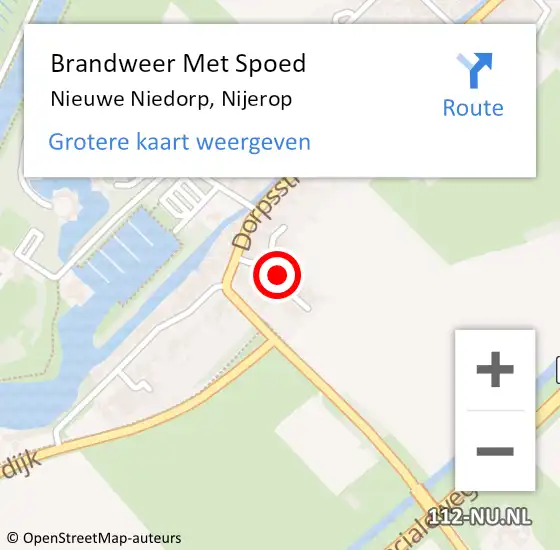 Locatie op kaart van de 112 melding: Brandweer Met Spoed Naar Nieuwe Niedorp, Nijerop op 12 oktober 2017 13:24