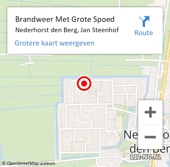 Locatie op kaart van de 112 melding: Brandweer Met Grote Spoed Naar Nederhorst den Berg, Jan Steenhof op 12 oktober 2017 18:07