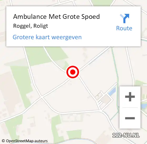 Locatie op kaart van de 112 melding: Ambulance Met Grote Spoed Naar Roggel, Roligt op 13 oktober 2017 11:05