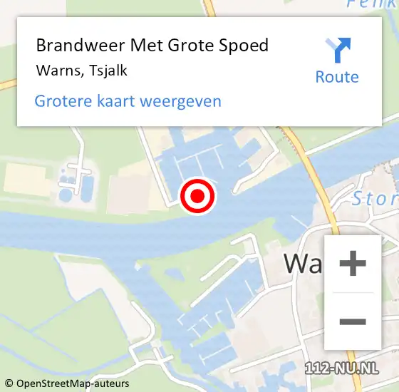 Locatie op kaart van de 112 melding: Brandweer Met Grote Spoed Naar Warns, Tsjalk op 14 oktober 2017 10:16