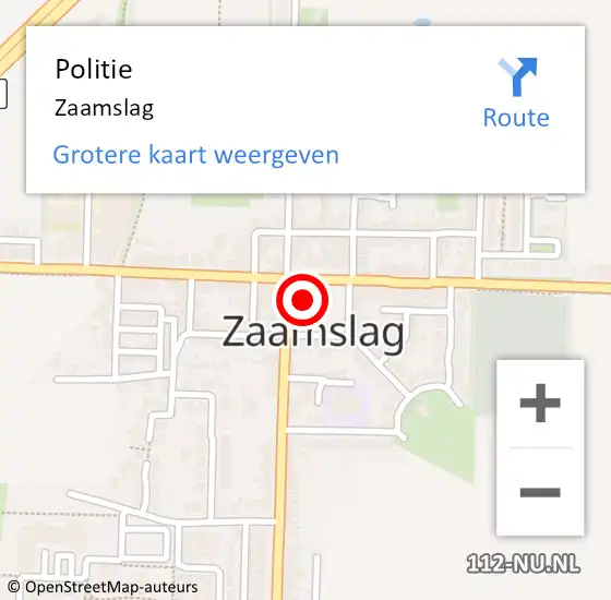 Locatie op kaart van de 112 melding: Politie Zaamslag op 14 oktober 2017 11:06