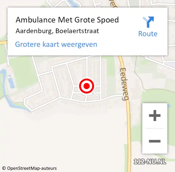 Locatie op kaart van de 112 melding: Ambulance Met Grote Spoed Naar Aardenburg, Boelaertstraat op 14 oktober 2017 19:41