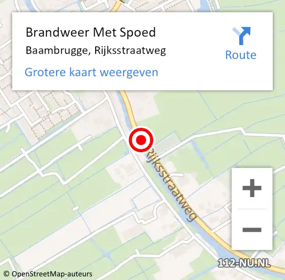 Locatie op kaart van de 112 melding: Brandweer Met Spoed Naar Baambrugge, Rijksstraatweg op 14 oktober 2017 20:23