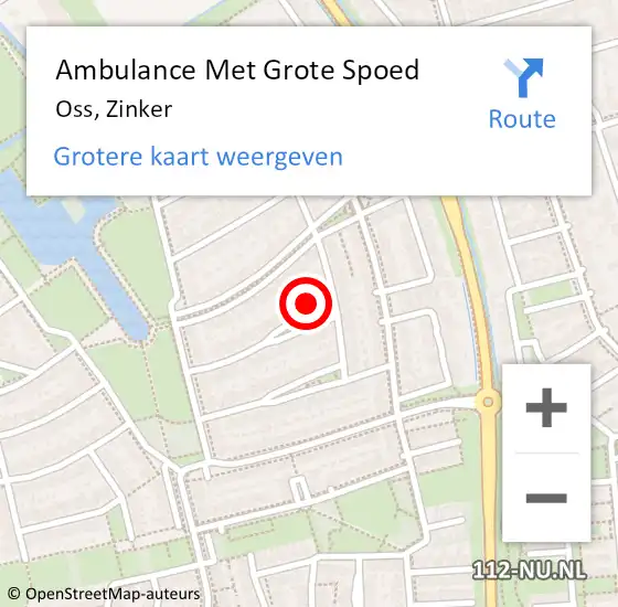 Locatie op kaart van de 112 melding: Ambulance Met Grote Spoed Naar Oss, Zinker op 15 oktober 2017 00:07