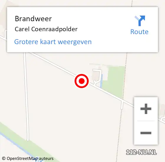Locatie op kaart van de 112 melding: Brandweer Carel Coenraadpolder op 15 oktober 2017 01:39