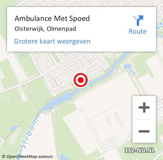 Locatie op kaart van de 112 melding: Ambulance Met Spoed Naar Oisterwijk, Olmenpad op 15 oktober 2017 05:40