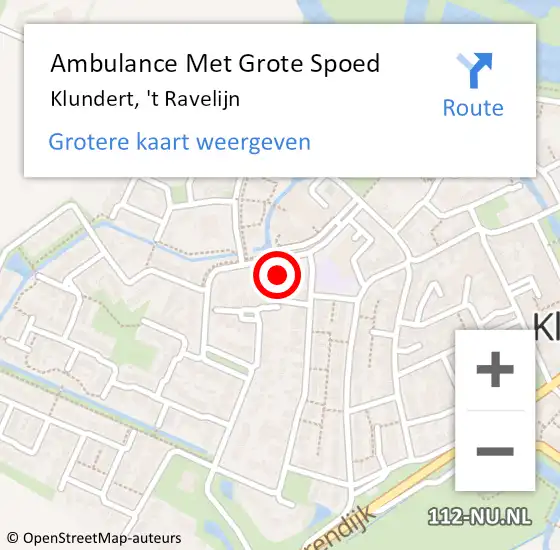 Locatie op kaart van de 112 melding: Ambulance Met Grote Spoed Naar Klundert, 't Ravelijn op 15 oktober 2017 09:26