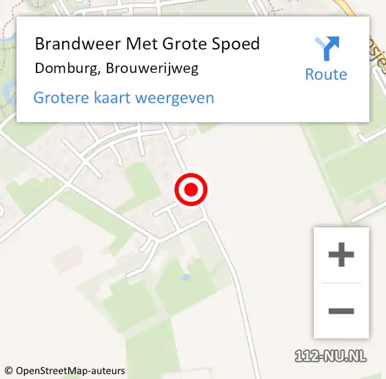 Locatie op kaart van de 112 melding: Brandweer Met Grote Spoed Naar Domburg, Brouwerijweg op 15 oktober 2017 22:09