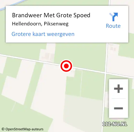 Locatie op kaart van de 112 melding: Brandweer Met Grote Spoed Naar Hellendoorn, Piksenweg op 21 september 2013 12:02