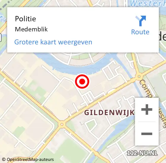 Locatie op kaart van de 112 melding: Politie Medemblik op 17 oktober 2017 09:59