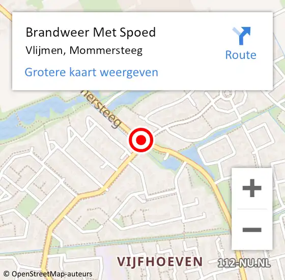 Locatie op kaart van de 112 melding: Brandweer Met Spoed Naar Vlijmen, Mommersteeg op 17 oktober 2017 21:39